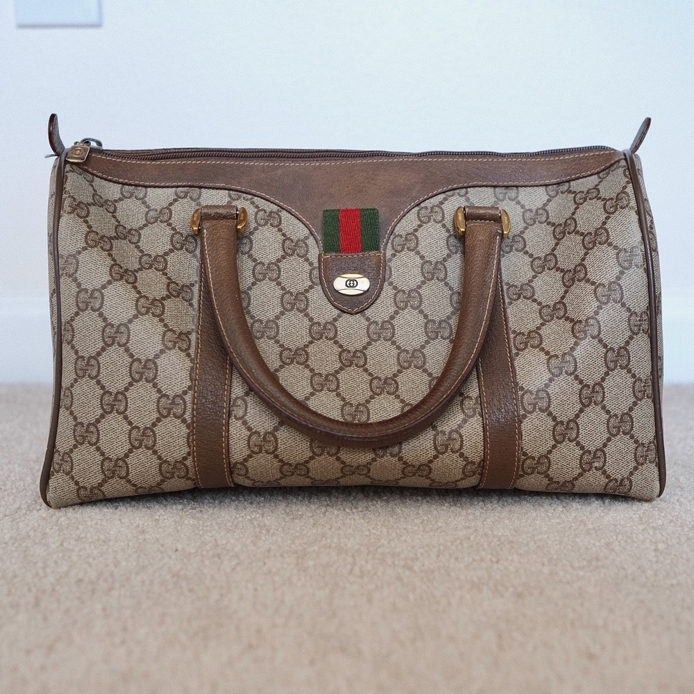 1980’s Vintage Brown Leather Gucci Handbag